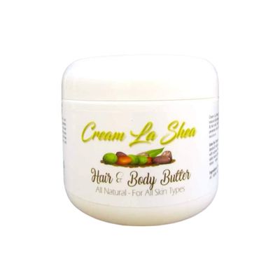 Cream La Shea Hair & Body Butter - 100% All Natural No Chemicals (Body Butter 8 oz)