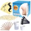 Auperwel Nose & Ear Hair Removal Kit - Instant Waxing for 15-20 Times, 100g Wax, 20 Applicators, 15 Mustache Guards, 10 Paper Cups view 1