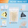 Auperwel Nose & Ear Hair Removal Kit - Instant Waxing for 15-20 Times, 100g Wax, 20 Applicators, 15 Mustache Guards, 10 Paper Cups view 2