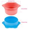 2pcs Silicone Wax Warmer Liner with 2 Spatula, Reusable Non-Stick Foldable Wax Pot Set, for Hair Removal Wax Melting Pot, Waxing Container Bowls 16 oz for Arm, Leg, Face, Body (Pink + Blue) view 2