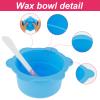 2pcs Silicone Wax Warmer Liner with 2 Spatula, Reusable Non-Stick Foldable Wax Pot Set, for Hair Removal Wax Melting Pot, Waxing Container Bowls 16 oz for Arm, Leg, Face, Body (Pink + Blue) view 4