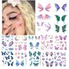 14 Sheets Glitter Butterfly Temporary Tattoos Sticker for Women Girls Eye Face Makeup Decoration, Flash Fairy Body Art Shiny Butterflies Waterproof Fake Tattoos for Festival Party Eye Decor view 1
