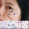 14 Sheets Glitter Butterfly Temporary Tattoos Sticker for Women Girls Eye Face Makeup Decoration, Flash Fairy Body Art Shiny Butterflies Waterproof Fake Tattoos for Festival Party Eye Decor view 3