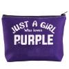 BWKTOP Purple Fans Cosmetic Makeup Bag - Purple Lovers Gift - Zipper Pouch Bag - Merchandise view 1