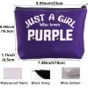 BWKTOP Purple Fans Cosmetic Makeup Bag - Purple Lovers Gift - Zipper Pouch Bag - Merchandise view 2
