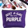 BWKTOP Purple Fans Cosmetic Makeup Bag - Purple Lovers Gift - Zipper Pouch Bag - Merchandise view 3