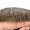Toupee for Men Hairpiece Full French Lace Mens Toupee Replacement System Undetectable Human Hair Natural Hairline Men Hair Units 7X9"-120% density#4ASH view 3