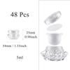 LXLK 48 Pcs 5ML Clear Cream Container Plastic Diamond Shape Cosmetic Jars Empty Refillable Sample Containers Pot for Lotion Lip Balm Eye Shadow Nails Powder Paint Jewelry Earrings view 2