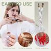 Acrylic Nail Brush Size 14,KEMEISI 100% Pure Kolinsky Nail Art Brushes Sturdy Marble Handle Oval Shaped Acrylic Powder Nail Design Tools for Professional Manicure DIY Home Salon (White) view 4