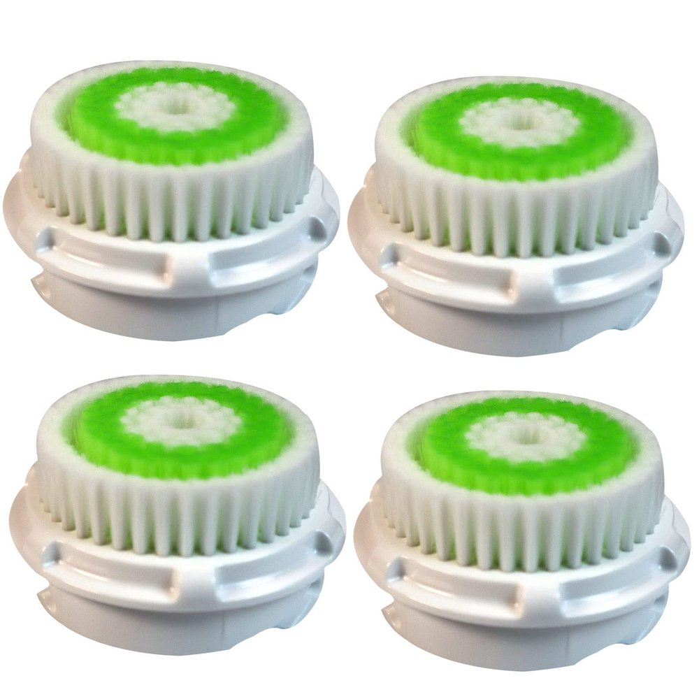 Clarisonic Acne Cleanse Facial Cleansing Brush Head Replacement Compatible with Mia 1, Mia 2, Mia Fit, Alpha Fit, Smart Profile Uplift and Alpha Fit X, 4 Count