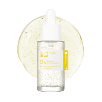 DERMALOGY by NEOGEN Real 2.5% Peptide Serum for Face with Firming Capsule for Skin Vitality, Elasticity, Moisturizing, Lifting, Wrinkle Care 30ml/1.01 FL.oz