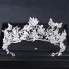 OOGHE Tiaras and Crowns for Women, Luxury Silver Crystal Crowns Bride Tiara Fashion Queen for Bridal Crown Headpiece Wedding Hair Jewelry Accessories (Color : Style CD Silver) view 1