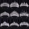 OOGHE Tiaras and Crowns for Women, Luxury Silver Crystal Crowns Bride Tiara Fashion Queen for Bridal Crown Headpiece Wedding Hair Jewelry Accessories (Color : Style CD Silver) view 2