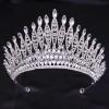OOGHE Tiaras and Crowns for Women, Luxury Silver Crystal Crowns Bride Tiara Fashion Queen for Bridal Crown Headpiece Wedding Hair Jewelry Accessories (Color : Style CD Silver) view 3