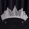 OOGHE Tiaras and Crowns for Women, Luxury Silver Crystal Crowns Bride Tiara Fashion Queen for Bridal Crown Headpiece Wedding Hair Jewelry Accessories (Color : Style CD Silver) view 4