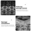 FOMIYES Multi-grid Makeup Sponge Storage Box Makeup Pad Organizer for Efficient Desktop Storage view 4