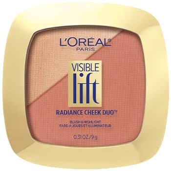 L'Oreal Paris Visible Lift Radiance Cheek Duo Powder, Satin Finish, for Female