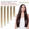 WindTouch Clip in Hair Extensions Light Brown Hair Extensions 12Inch 75g 7PCS Human Hair Clip in Extensions #6 Chestnut Brown Extensions for Women view 4