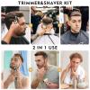 Dumite Professional Hair Clippers for Man,Electric Shavers Razor T-Blade Hair Trimmer, Mens Grooming Kit Cordless Barber Trimmer Bald Shavers with 4 Guides & 3 Foil Head (Bronze) view 2