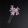 4pcs Pink Flower Hairpins Ancient Hair Ornament Fairy Pearl Hair Sticks Comb Hair Pins Handmade Chinese Hanfu Vintage Headwear view 2