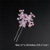 4pcs Pink Flower Hairpins Ancient Hair Ornament Fairy Pearl Hair Sticks Comb Hair Pins Handmade Chinese Hanfu Vintage Headwear view 3