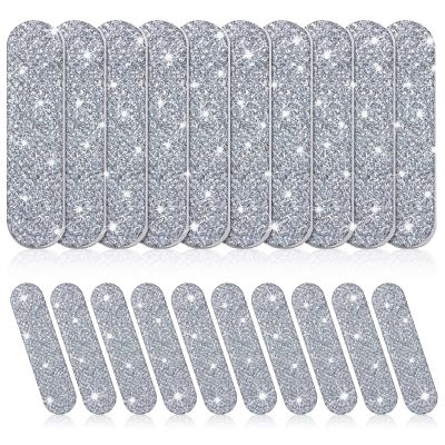 Sumind 100 Pack Nail Files Set Professional Double Sided Emery Boards for Nails Reusable 180 Grit Silver Diamond Files Bulk Home Natural Fingernails Toenails Manicure Pedicure Buffering Tools
