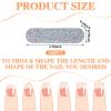 Sumind 100 Pack Nail Files Set Professional Double Sided Emery Boards for Nails Reusable 180 Grit Silver Diamond Files Bulk Home Natural Fingernails Toenails Manicure Pedicure Buffering Tools view 2