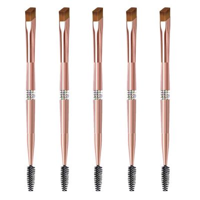 IOCCIOBB 5PCS Eyebrow Brush Square Angled Multifunction Hairstrokes Lines Contour Eyeshadow Concealer Makeup Brushes Tools