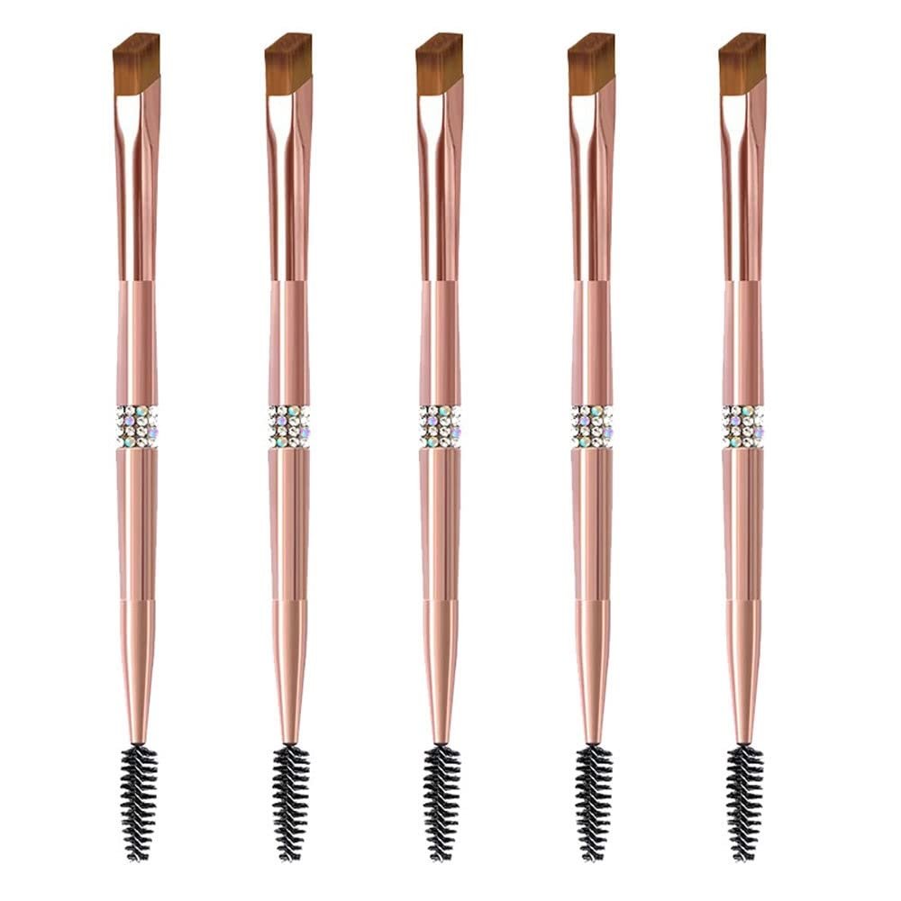 IOCCIOBB 5PCS Eyebrow Brush Square Angled Multifunction Hairstrokes Lines Contour Eyeshadow Concealer Makeup Brushes Tools
