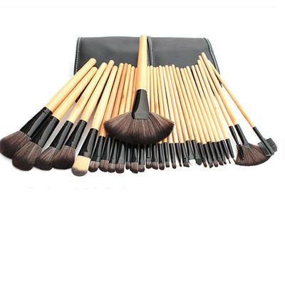 IOCCIOBB Gift Bag of 24pcs Makeup Brush Sets Professional Cosmetics Brushes Eyebrow Powder Foundation Shadows Make Up Tools (Color : 24pcs-Beige)