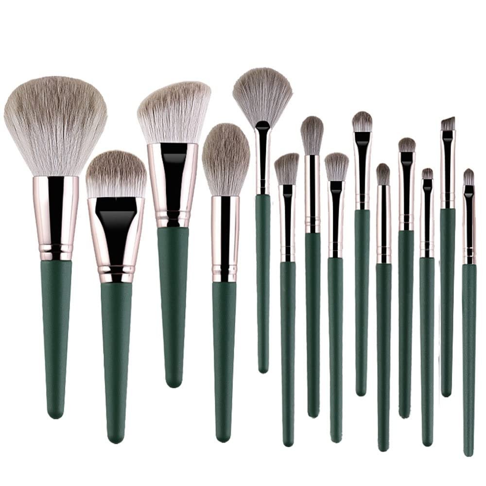 IOCCIOBB 14Pcs Makeup Brushes Soft Fluffy Makeup Tools Cosmetic Powder Eye Shadow Foundation Blush Blending Beauty Make Up Brush (Color : 14pcs Makeup Brushes)