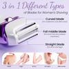 PRITECH Electric Razor for Women - Rechargeable Shaver for Women Portable Lady Shaver for Legs, Arm, Underarms, Bikini, USB Rechargeable, Wet & Dry Waterproof Bikini Trimmer for Woman, Purple view 2
