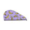 Evealyn Unique Banana Fruit Printed Microfiber Hair Towel Hair Drying Towel with Button Bath Hair Cap for Curly Long Hair Repair Towel Wrap for Women view 1
