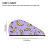 Evealyn Unique Banana Fruit Printed Microfiber Hair Towel Hair Drying Towel with Button Bath Hair Cap for Curly Long Hair Repair Towel Wrap for Women view 4