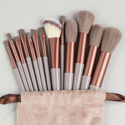 IOCCIOBB 13PCS Soft Makeup Brushes Set Cosmetics Kit Foundation Blush Powder Eyeshadow Blending Make Up Brush Women Beauty Tools (Color : Red)