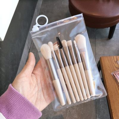 IOCCIOBB 8Pcs Makeup Brush Set Mini Blusher Eyeshadow Brush Professional Loose Powder Foundation Applicators Makeup Brushes Tools (Color : White)