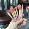 IOCCIOBB 8Pcs Makeup Brush Set Mini Blusher Eyeshadow Brush Professional Loose Powder Foundation Applicators Makeup Brushes Tools (Color : White) view 3
