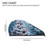 Evealyn Winter Forest Printed Microfiber Hair Towel Hair Drying Towel with Button Bath Hair Cap for Curly Long Hair Repair Towel Wrap for Women view 4