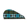 Evealyn Water Drawbridge Printed Microfiber Hair Towel Hair Drying Towel with Button Bath Hair Cap for Curly Long Hair Repair Towel Wrap for Women view 1