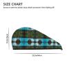 Evealyn Water Drawbridge Printed Microfiber Hair Towel Hair Drying Towel with Button Bath Hair Cap for Curly Long Hair Repair Towel Wrap for Women view 4