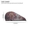 Evealyn Vintage Brick Wall Printed Microfiber Hair Towel Hair Drying Towel with Button Bath Hair Cap for Curly Long Hair Repair Towel Wrap for Women view 4