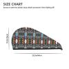 Evealyn Watercolor Acoustic Guitar Printed Microfiber Hair Towel Hair Drying Towel with Button Bath Hair Cap for Curly Long Hair Repair Towel Wrap for Women view 4