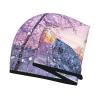 Evealyn Winter Printed Microfiber Hair Towel Hair Drying Towel with Button Bath Hair Cap for Curly Long Hair Repair Towel Wrap for Women view 3