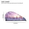 Evealyn Winter Printed Microfiber Hair Towel Hair Drying Towel with Button Bath Hair Cap for Curly Long Hair Repair Towel Wrap for Women view 4