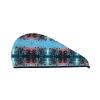 Evealyn Undersea World Printed Microfiber Hair Towel Hair Drying Towel with Button Bath Hair Cap for Curly Long Hair Repair Towel Wrap for Women view 1