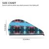 Evealyn Undersea World Printed Microfiber Hair Towel Hair Drying Towel with Button Bath Hair Cap for Curly Long Hair Repair Towel Wrap for Women view 4