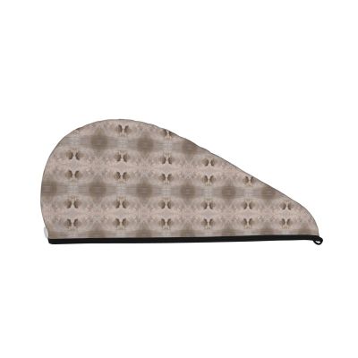 Evealyn Wood Grain Printed Microfiber Hair Towel Hair Drying Towel with Button Bath Hair Cap for Curly Long Hair Repair Towel Wrap for Women