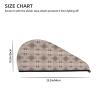 Evealyn Wood Grain Printed Microfiber Hair Towel Hair Drying Towel with Button Bath Hair Cap for Curly Long Hair Repair Towel Wrap for Women view 4