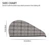 Evealyn Vintage Wood Printed Microfiber Hair Towel Hair Drying Towel with Button Bath Hair Cap for Curly Long Hair Repair Towel Wrap for Women view 4