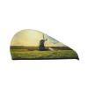 Evealyn Vintage Black Windmill On The Prairie Printed Microfiber Hair Towel Hair Drying Towel with Button Bath Hair Cap for Curly Long Hair Repair Towel Wrap for Women view 1